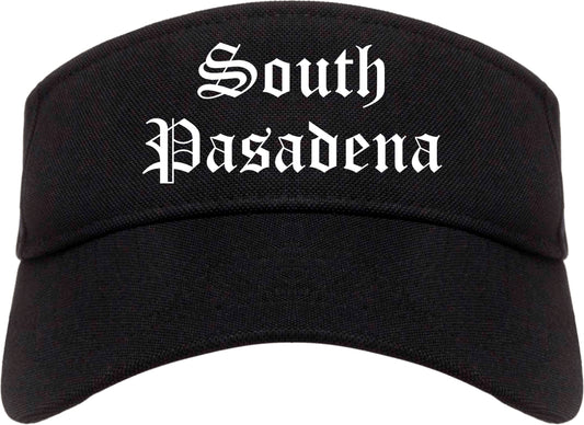 South Pasadena Florida FL Old English Mens Visor Cap Hat Black