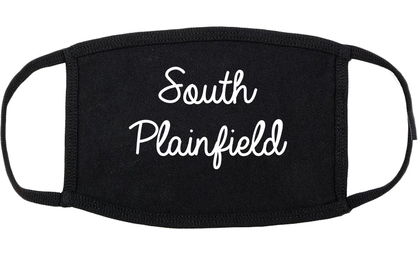 South Plainfield New Jersey NJ Script Cotton Face Mask Black
