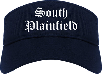 South Plainfield New Jersey NJ Old English Mens Visor Cap Hat Navy Blue