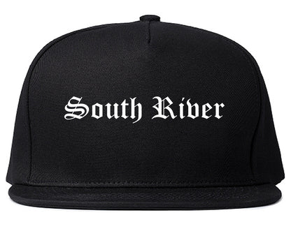 South River New Jersey NJ Old English Mens Snapback Hat Black