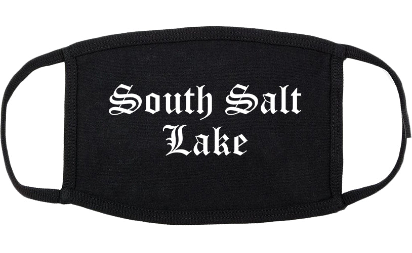 South Salt Lake Utah UT Old English Cotton Face Mask Black