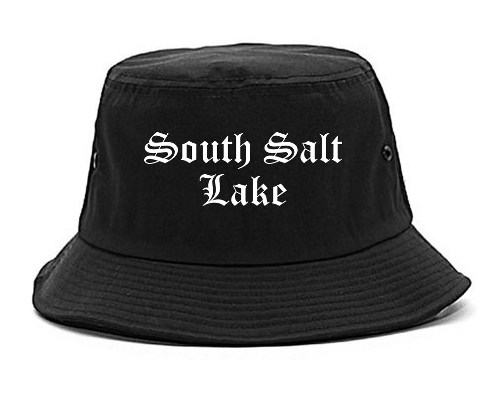 South Salt Lake Utah UT Old English Mens Bucket Hat Black
