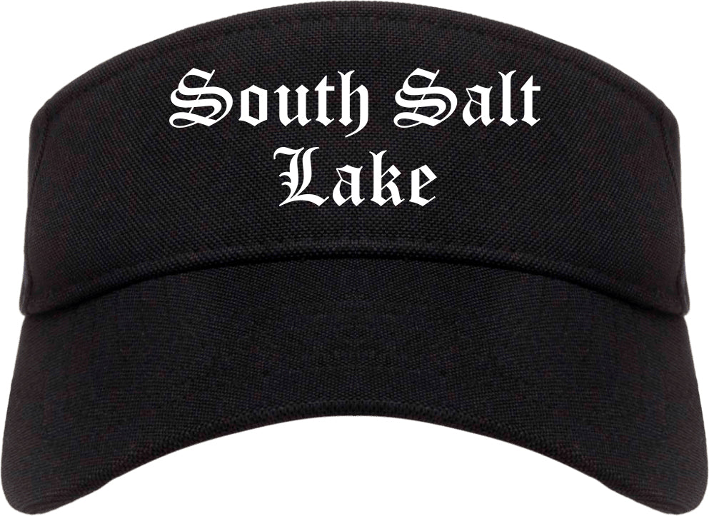South Salt Lake Utah UT Old English Mens Visor Cap Hat Black