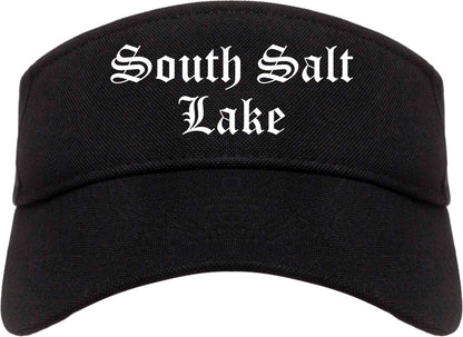 South Salt Lake Utah UT Old English Mens Visor Cap Hat Black
