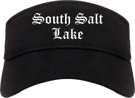 South Salt Lake Utah UT Old English Mens Visor Cap Hat Black