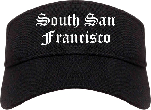 South San Francisco California CA Old English Mens Visor Cap Hat Black