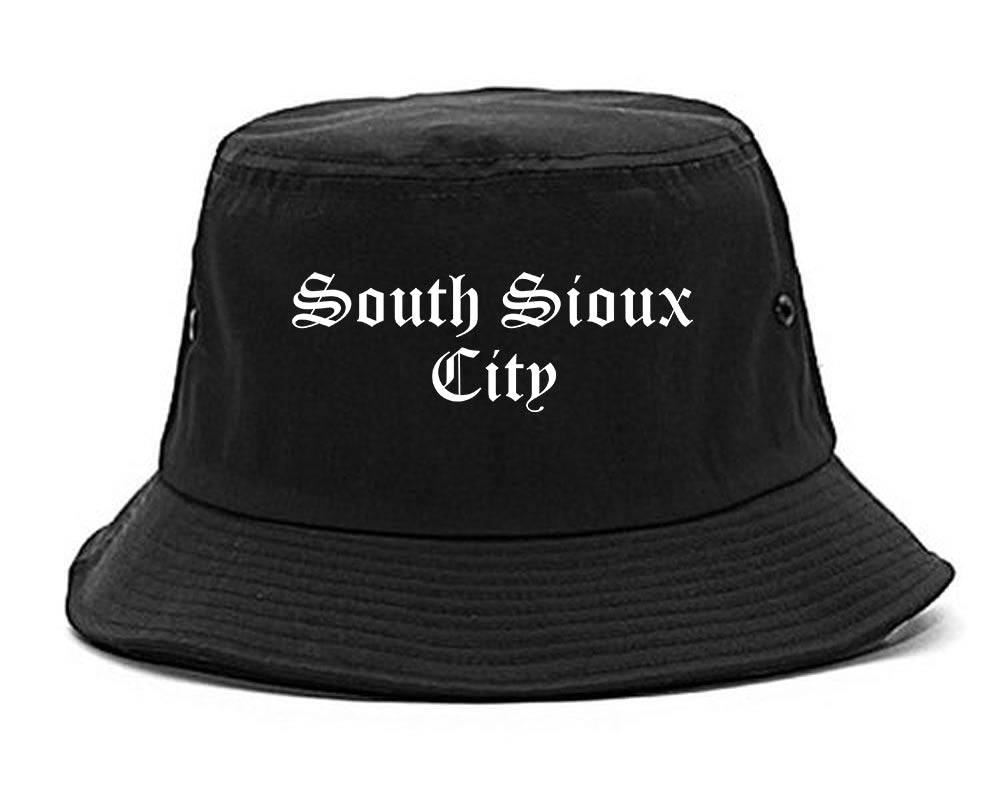 South Sioux City Nebraska NE Old English Mens Bucket Hat Black