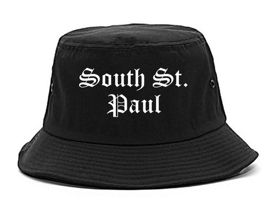 South St. Paul Minnesota MN Old English Mens Bucket Hat Black