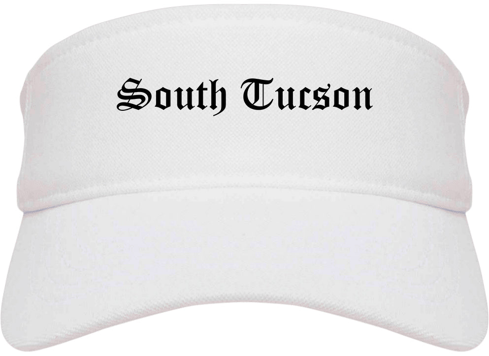 South Tucson Arizona AZ Old English Mens Visor Cap Hat White
