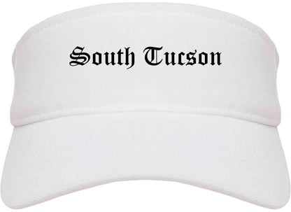 South Tucson Arizona AZ Old English Mens Visor Cap Hat White
