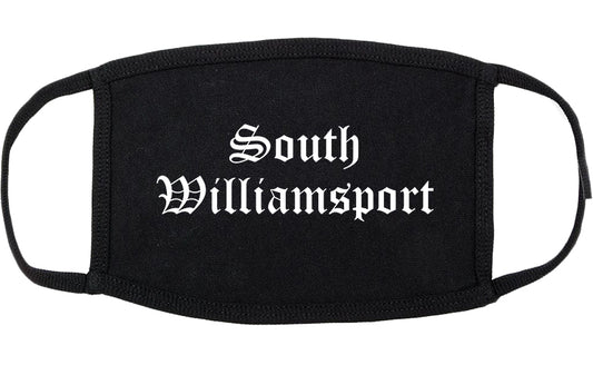 South Williamsport Pennsylvania PA Old English Cotton Face Mask Black