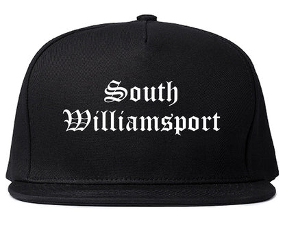 South Williamsport Pennsylvania PA Old English Mens Snapback Hat Black