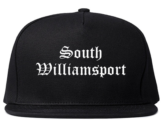 South Williamsport Pennsylvania PA Old English Mens Snapback Hat Black