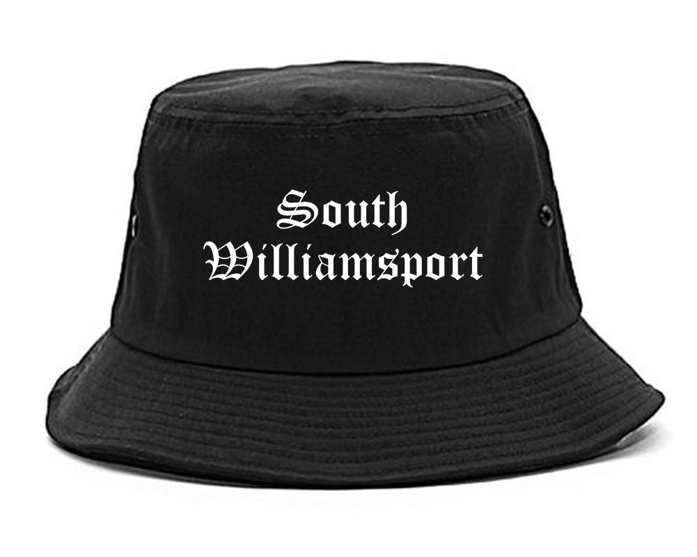 South Williamsport Pennsylvania PA Old English Mens Bucket Hat Black