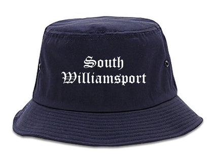 South Williamsport Pennsylvania PA Old English Mens Bucket Hat Navy Blue