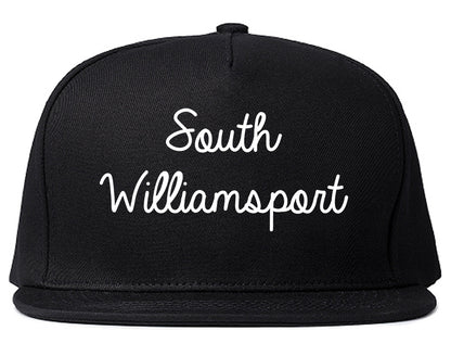 South Williamsport Pennsylvania PA Script Mens Snapback Hat Black