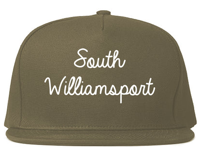 South Williamsport Pennsylvania PA Script Mens Snapback Hat Grey