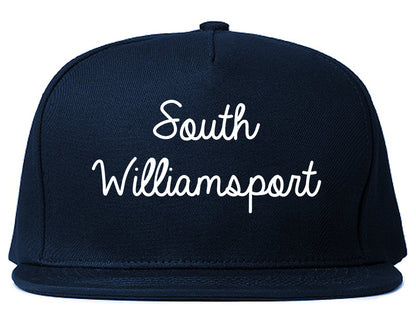 South Williamsport Pennsylvania PA Script Mens Snapback Hat Navy Blue