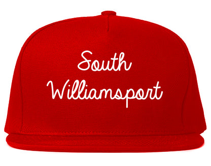 South Williamsport Pennsylvania PA Script Mens Snapback Hat Red