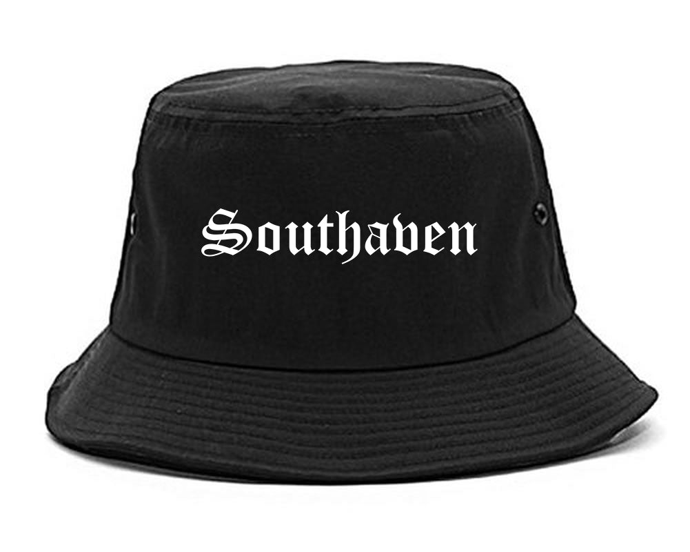 Southaven Mississippi MS Old English Mens Bucket Hat Black