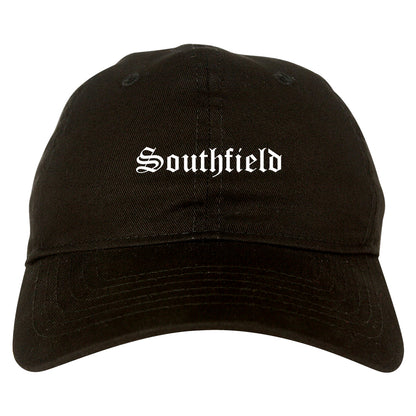 Southfield Michigan MI Old English Mens Dad Hat Baseball Cap Black