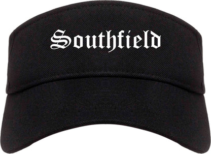 Southfield Michigan MI Old English Mens Visor Cap Hat Black