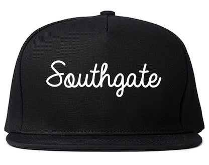 Southgate Michigan MI Script Mens Snapback Hat Black
