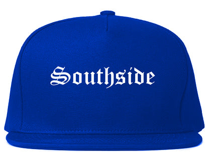 Southside Alabama AL Old English Mens Snapback Hat Royal Blue