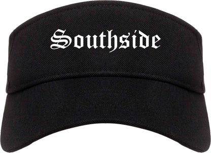 Southside Alabama AL Old English Mens Visor Cap Hat Black