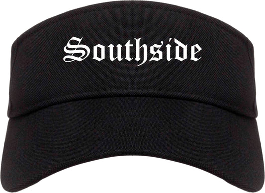 Southside Alabama AL Old English Mens Visor Cap Hat Black