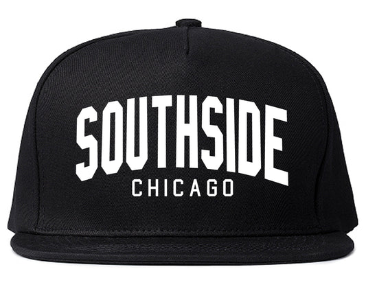 Southside Chicago Arch Mens Snapback Hat Black