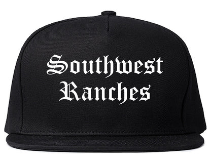 Southwest Ranches Florida FL Old English Mens Snapback Hat Black