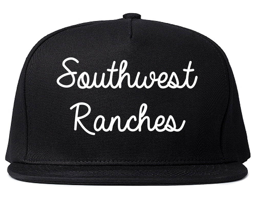 Southwest Ranches Florida FL Script Mens Snapback Hat Black