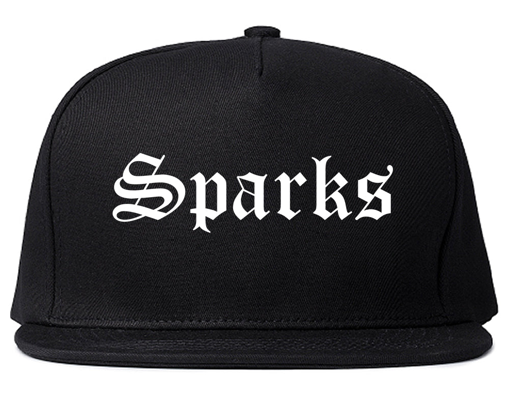 Sparks Nevada NV Old English Mens Snapback Hat Black