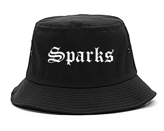 Sparks Nevada NV Old English Mens Bucket Hat Black