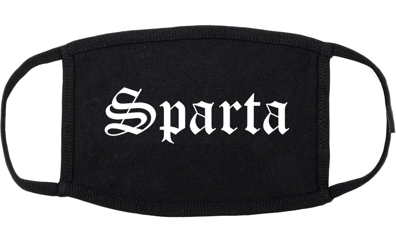 Sparta Illinois IL Old English Cotton Face Mask Black