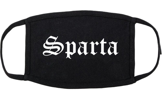 Sparta Illinois IL Old English Cotton Face Mask Black