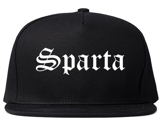 Sparta Illinois IL Old English Mens Snapback Hat Black