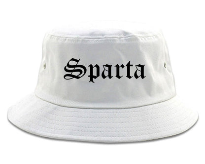 Sparta Illinois IL Old English Mens Bucket Hat White