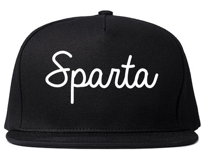 Sparta Tennessee TN Script Mens Snapback Hat Black
