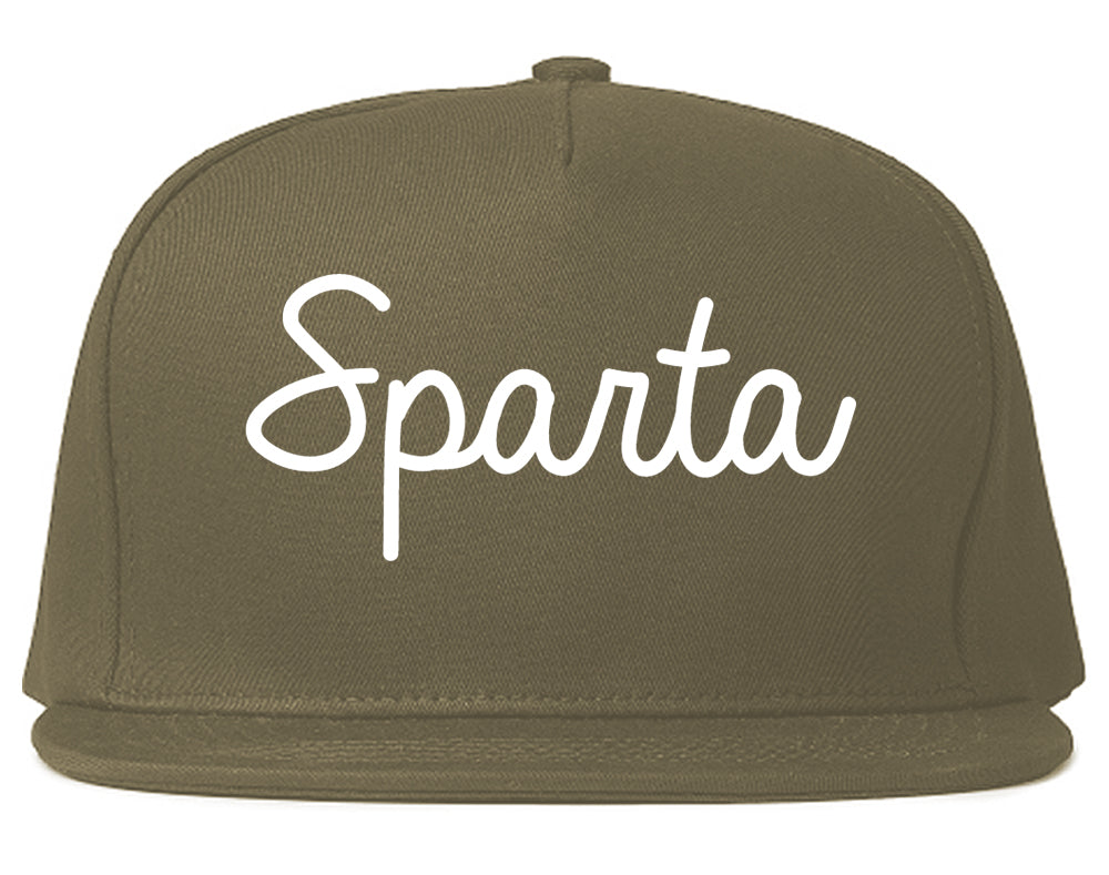 Sparta Tennessee TN Script Mens Snapback Hat Grey