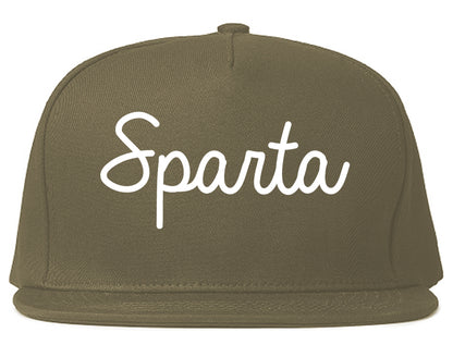 Sparta Tennessee TN Script Mens Snapback Hat Grey