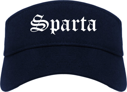 Sparta Tennessee TN Old English Mens Visor Cap Hat Navy Blue