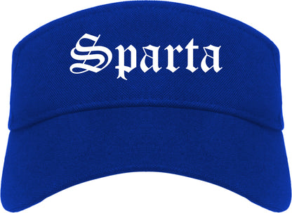 Sparta Tennessee TN Old English Mens Visor Cap Hat Royal Blue