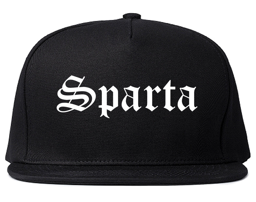 Sparta Wisconsin WI Old English Mens Snapback Hat Black