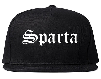 Sparta Wisconsin WI Old English Mens Snapback Hat Black