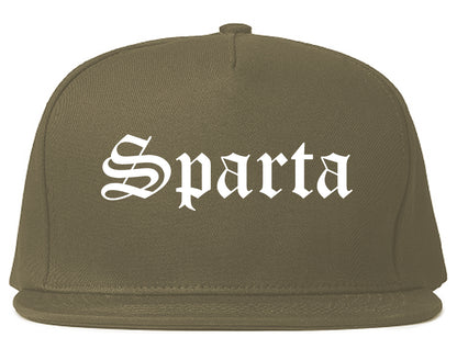 Sparta Wisconsin WI Old English Mens Snapback Hat Grey