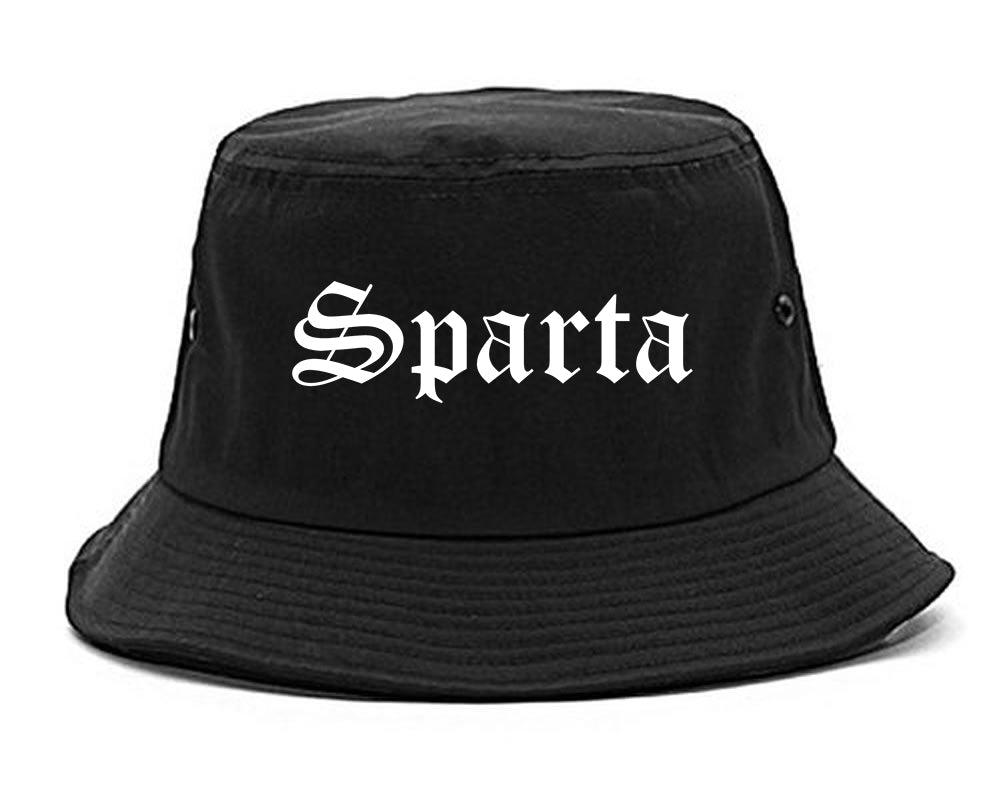 Sparta Wisconsin WI Old English Mens Bucket Hat Black