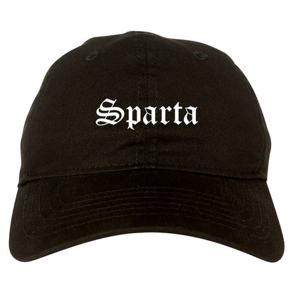 Sparta Wisconsin WI Old English Mens Dad Hat Baseball Cap Black