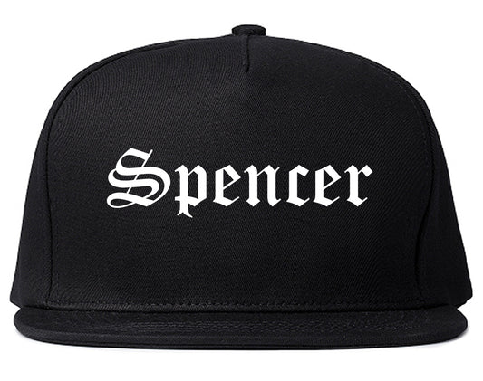 Spencer Iowa IA Old English Mens Snapback Hat Black
